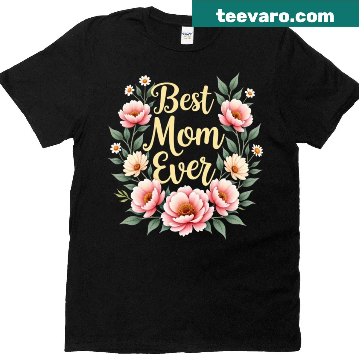 Classic Best Mom Ever T-shirt with bold typography — on a men's t-shirt