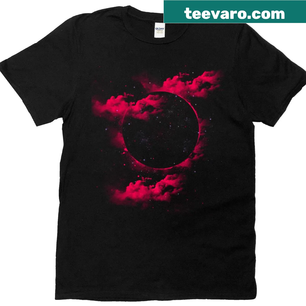 Classic Black Hole t-shirt with humorous space-themed design — on a men's t-shirt