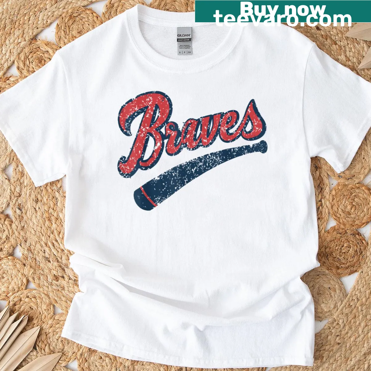 Personalized last name T-shirt with vintage typography design — on a men's t-shirt