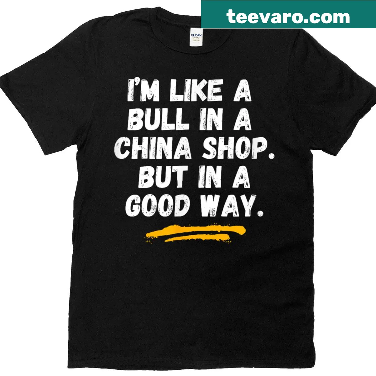 Funny t-shirt with the phrase 'Bull In A China Shop' — on a men's t-shirt