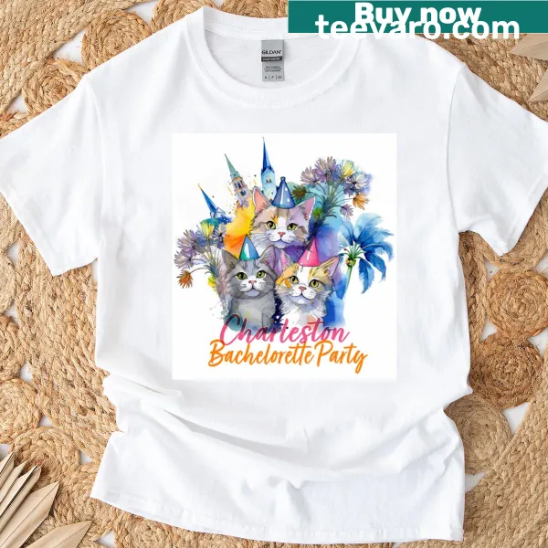 Playful Charleston Cat bachelorette party t-shirt