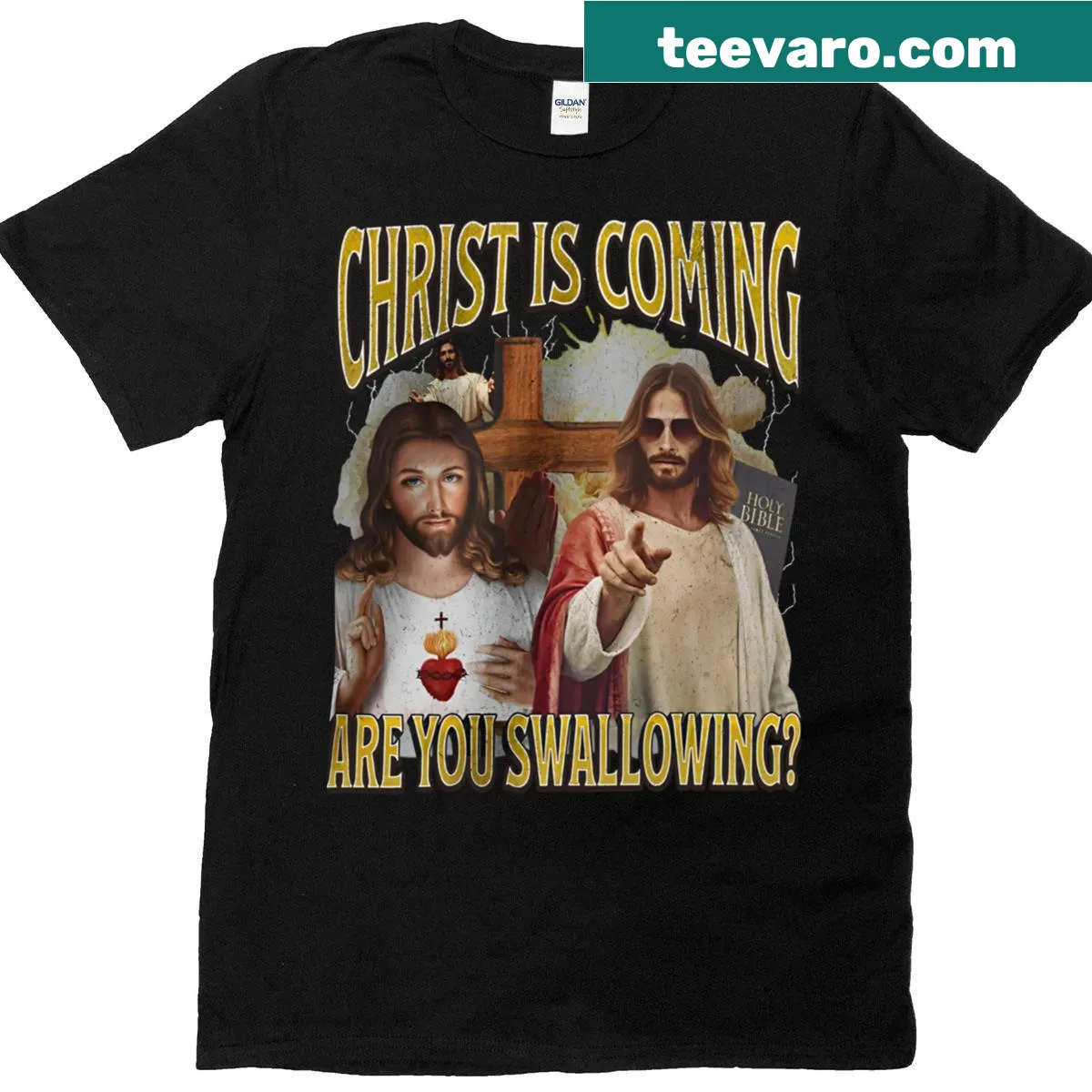 Funny text design about faith on classic T-shirt — on a men's t-shirt