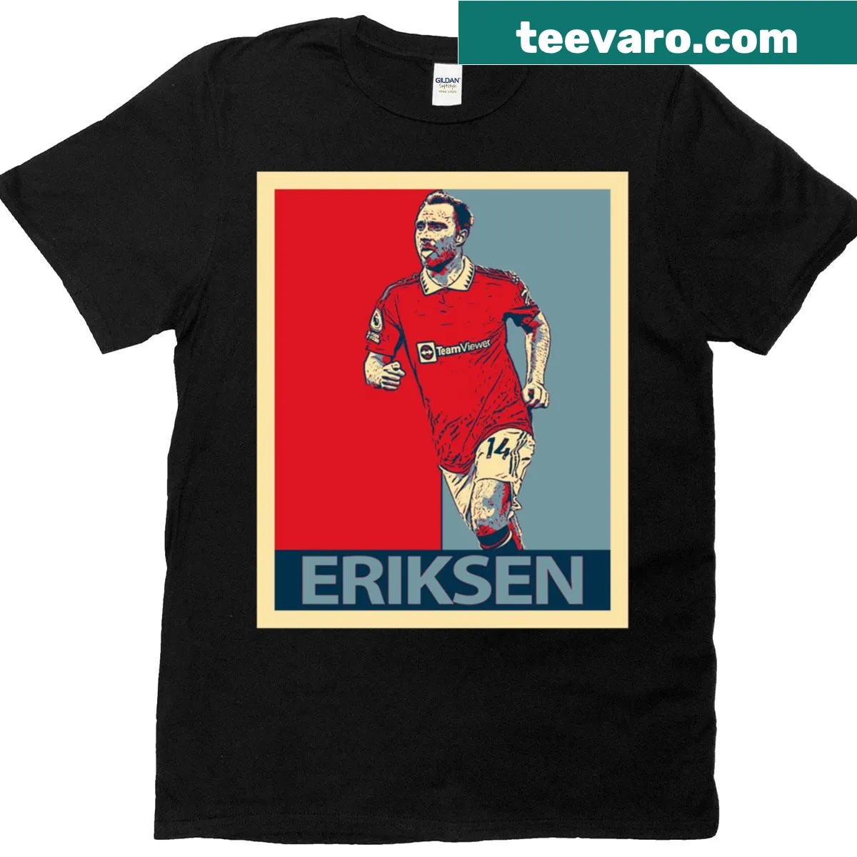 Classic T-shirt honoring Christian Eriksen with a bold graphic — on a men's t-shirt