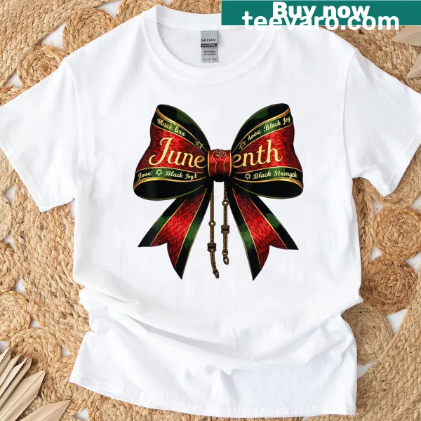 Illustrated bow design for Juneteenth celebration