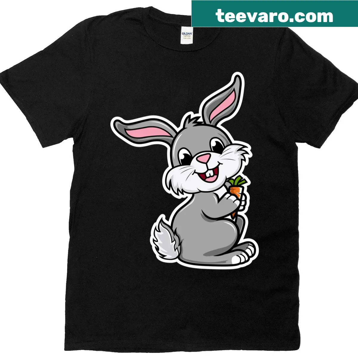 Kawaii rabbit design on a cute T-shirt for kids — on a men's t-shirt