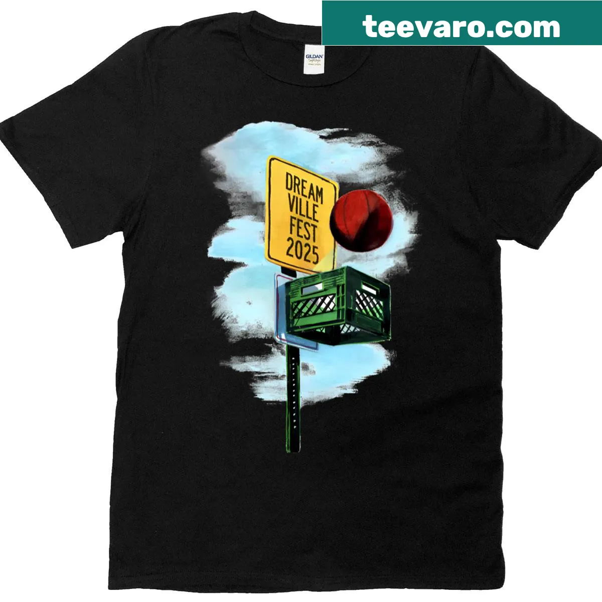 Classic T-shirt with a cheerful Easter design — on a men's t-shirt