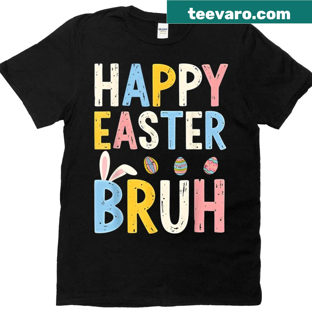 Charming Easter Day T-shirt with uplifting graphics — on a men's t-shirt
