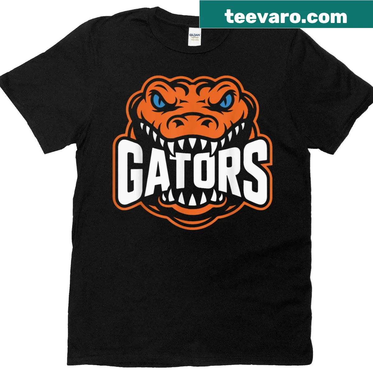 Playful alligator-themed T-shirt with cartoon graphic — on a men's t-shirt