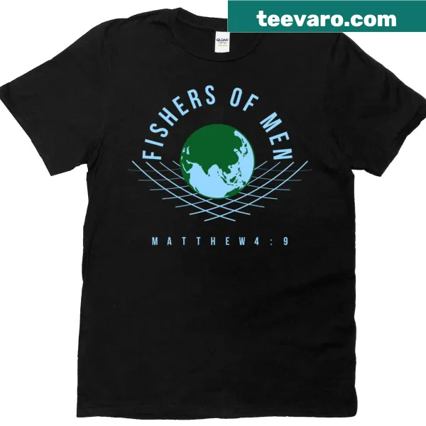 Classic t-shirt featuring the phrase 'Fishers Of Men' Matthew 4:19