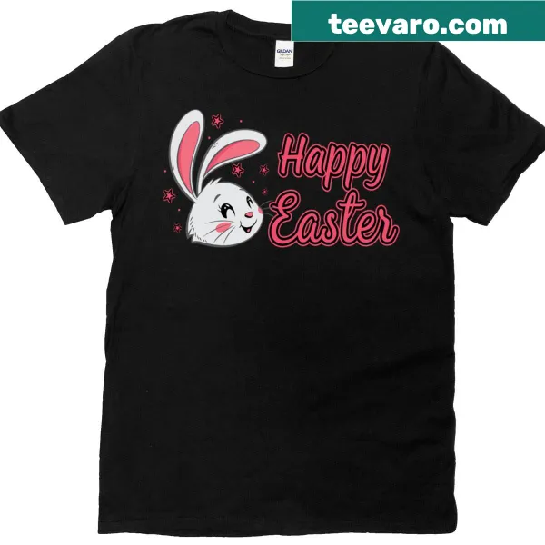 Cute rabbit graphic with Easter text on a t-shirt