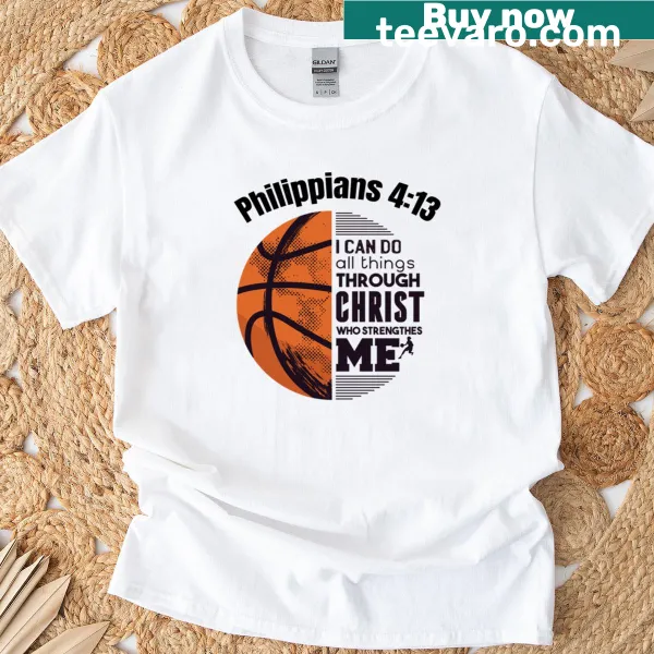 Inspirational basketball t-shirt with motivational text