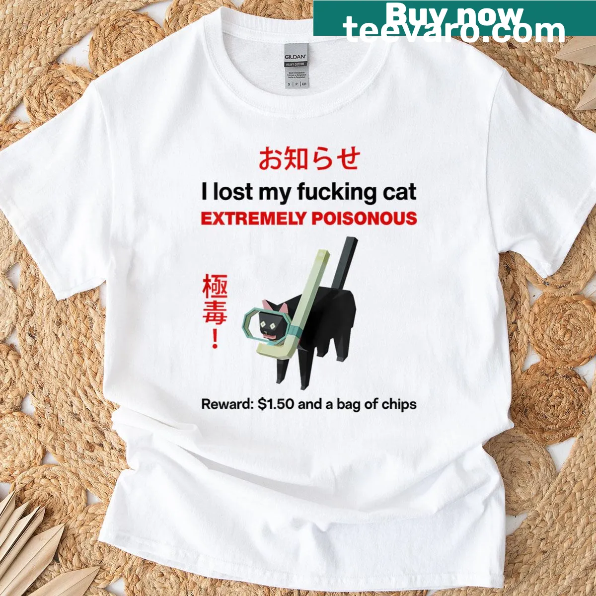 Funny cat-themed shirt with scuba graphics and bold text about losing a cat — on a men's t-shirt