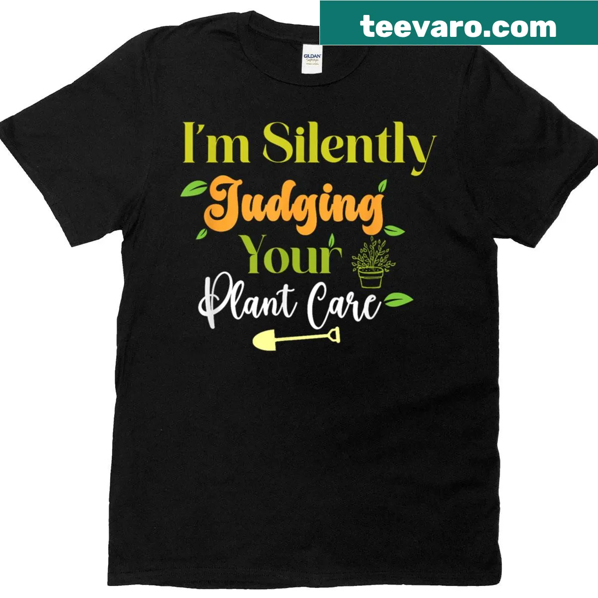Funny t-shirt for plant lovers with judging quote — on a men's t-shirt