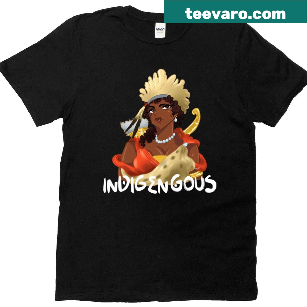 Classic t-shirt with the empowering phrase Indigenous Queen — on a men's t-shirt