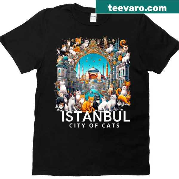T-shirt celebrating Istanbul's love for cats