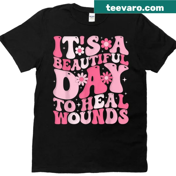 Retro T-shirt for nurses with healing message and graphics