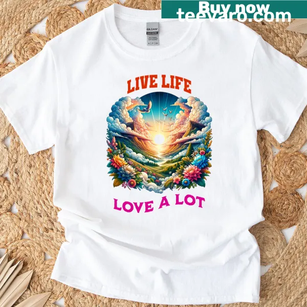 T-shirt with the phrase 'Life Life' in simple typography