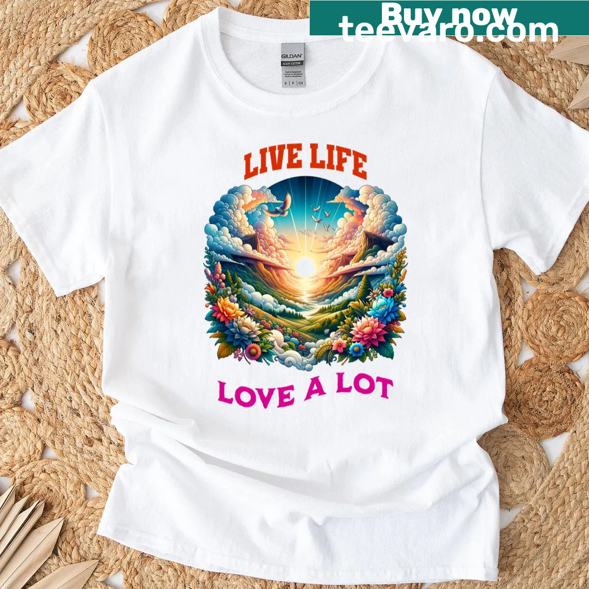T-shirt with the phrase 'Life Life' in simple typography — on a men's t-shirt