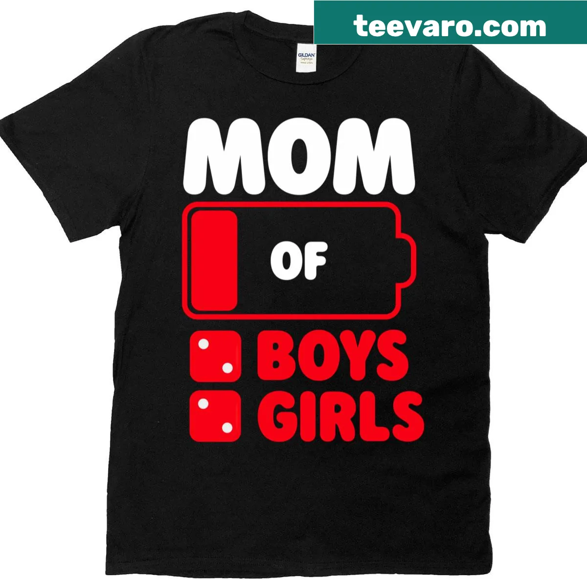 Classic T-shirt for moms of two boys and two girls — on a men's t-shirt