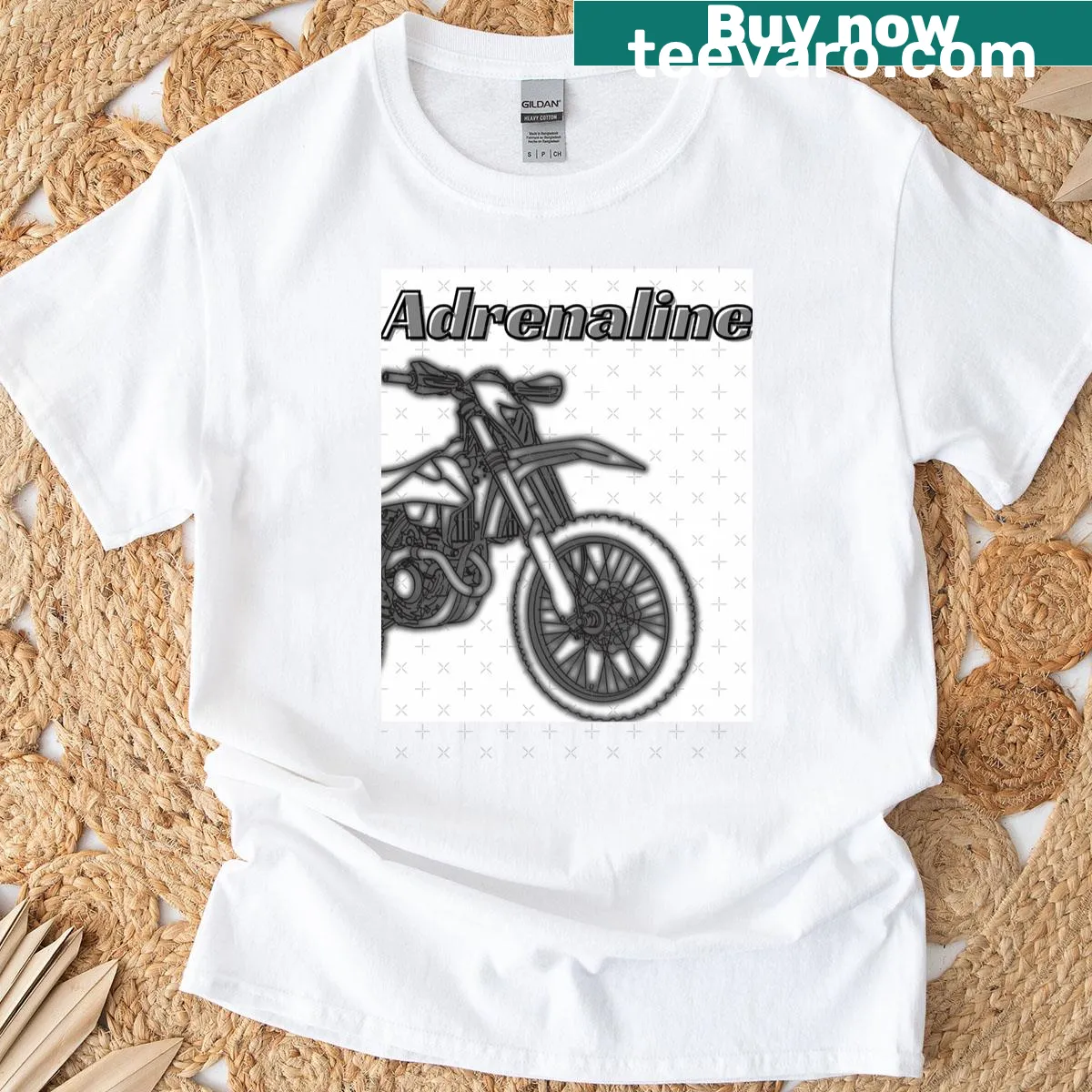 Classic t-shirt featuring bold typography celebrating motocross — on a men's t-shirt