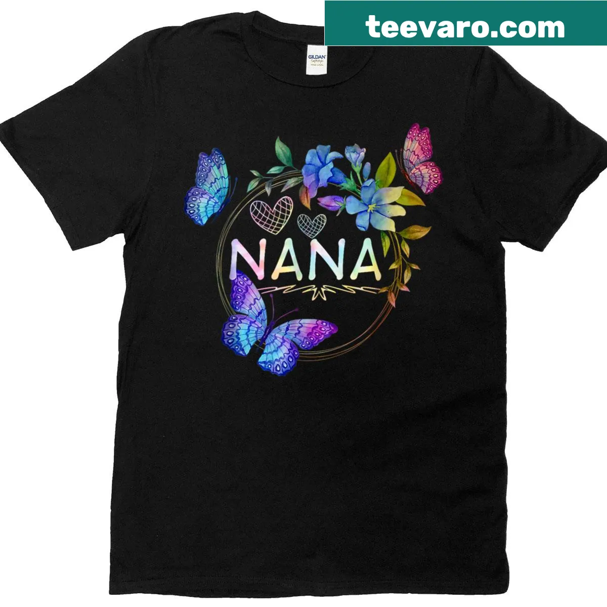 Butterflies Mother's Day t-shirt for Nana — on a men's t-shirt
