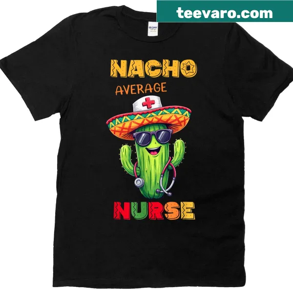 Festive Cinco de Mayo T-shirt for nurses featuring taco graphics