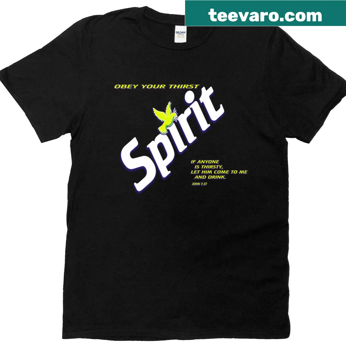 Casual T-shirt with the quote 'Obey Your Thirst' — on a men's t-shirt