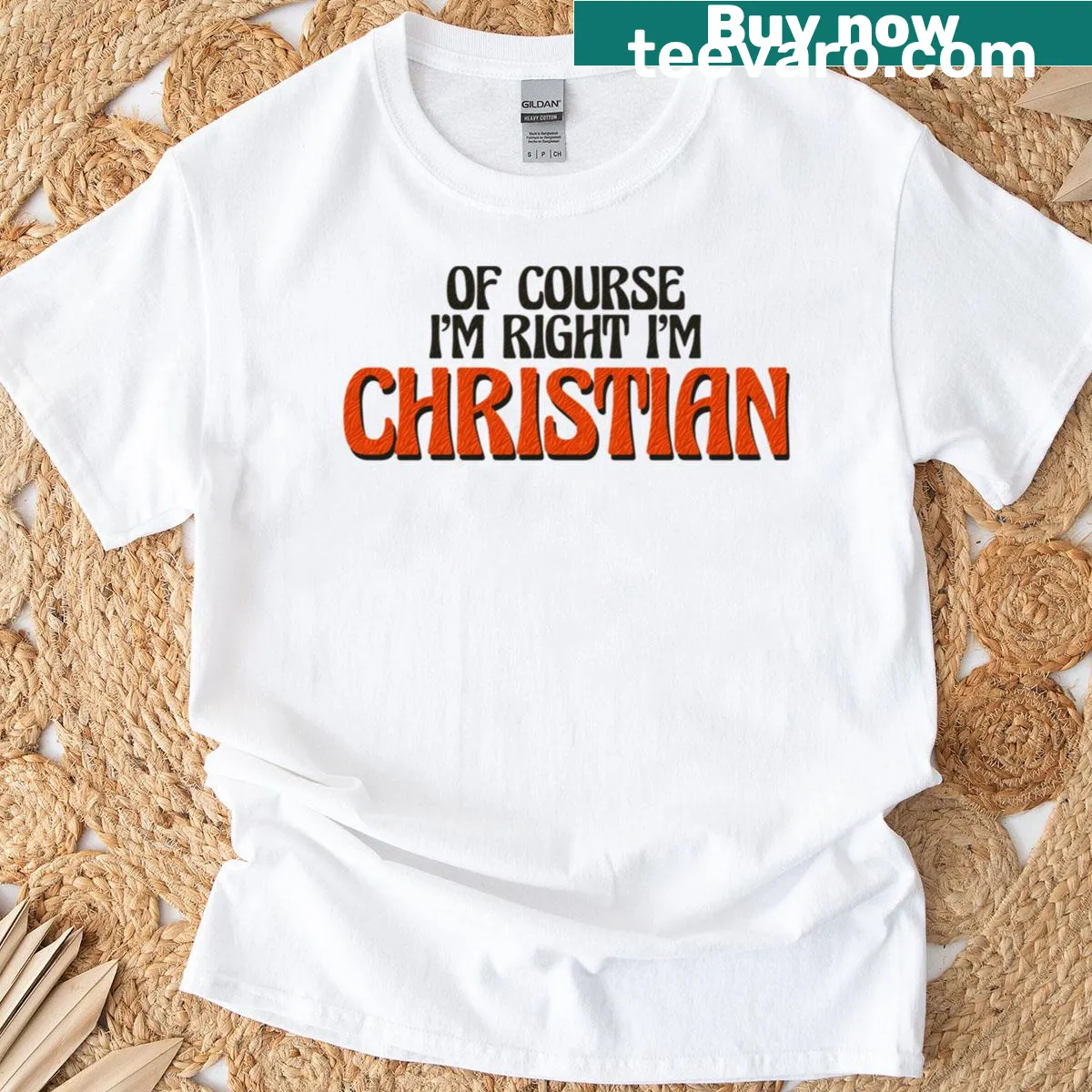 Classic T-shirt featuring Christian message — on a men's t-shirt