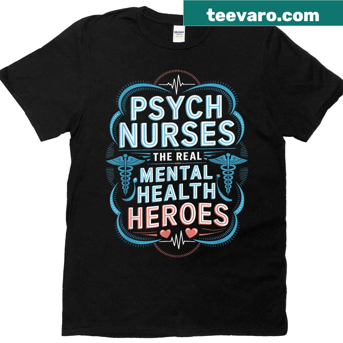 Typography design honoring psychiatric nurse practitioners on a T-shirt — on a men's t-shirt
