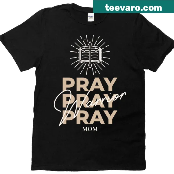 Classic T-shirt for moms featuring 'Prayer Warrior Mom' in heartfelt typography.