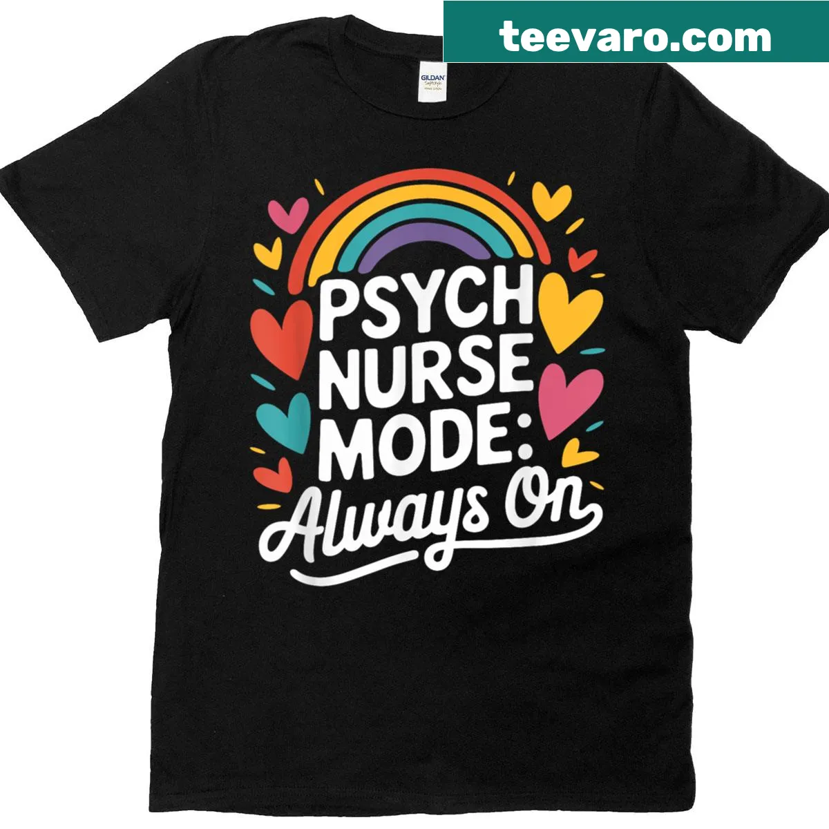 Design featuring PMHNP graphic for psychiatric nurses on t-shirt — on a men's t-shirt