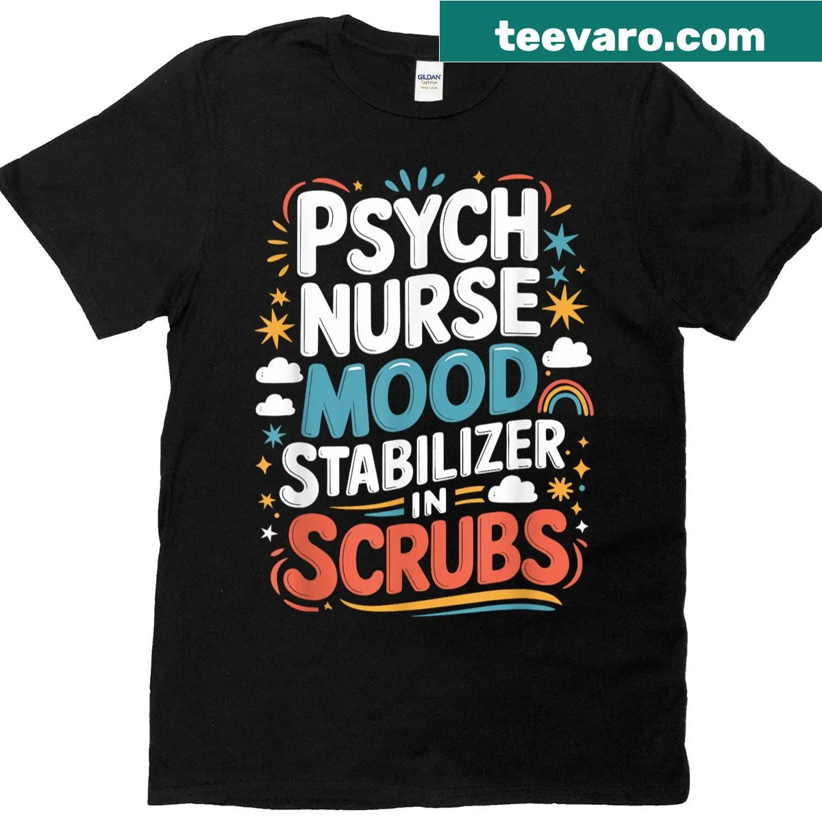 Psych Nurse T-shirt with meaningful quote — on a men's t-shirt