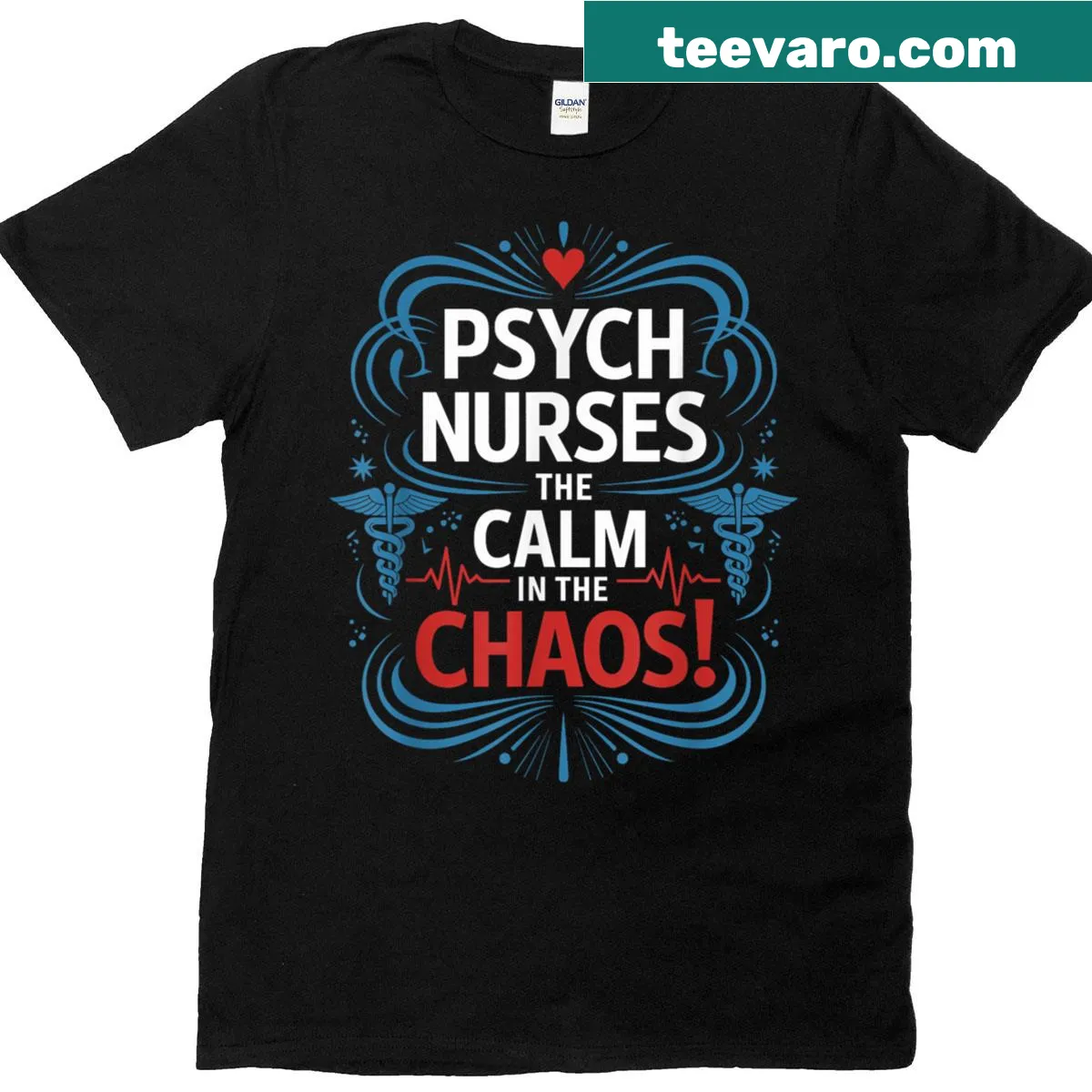 Psych nursing t-shirt with inspirational design — on a men's t-shirt