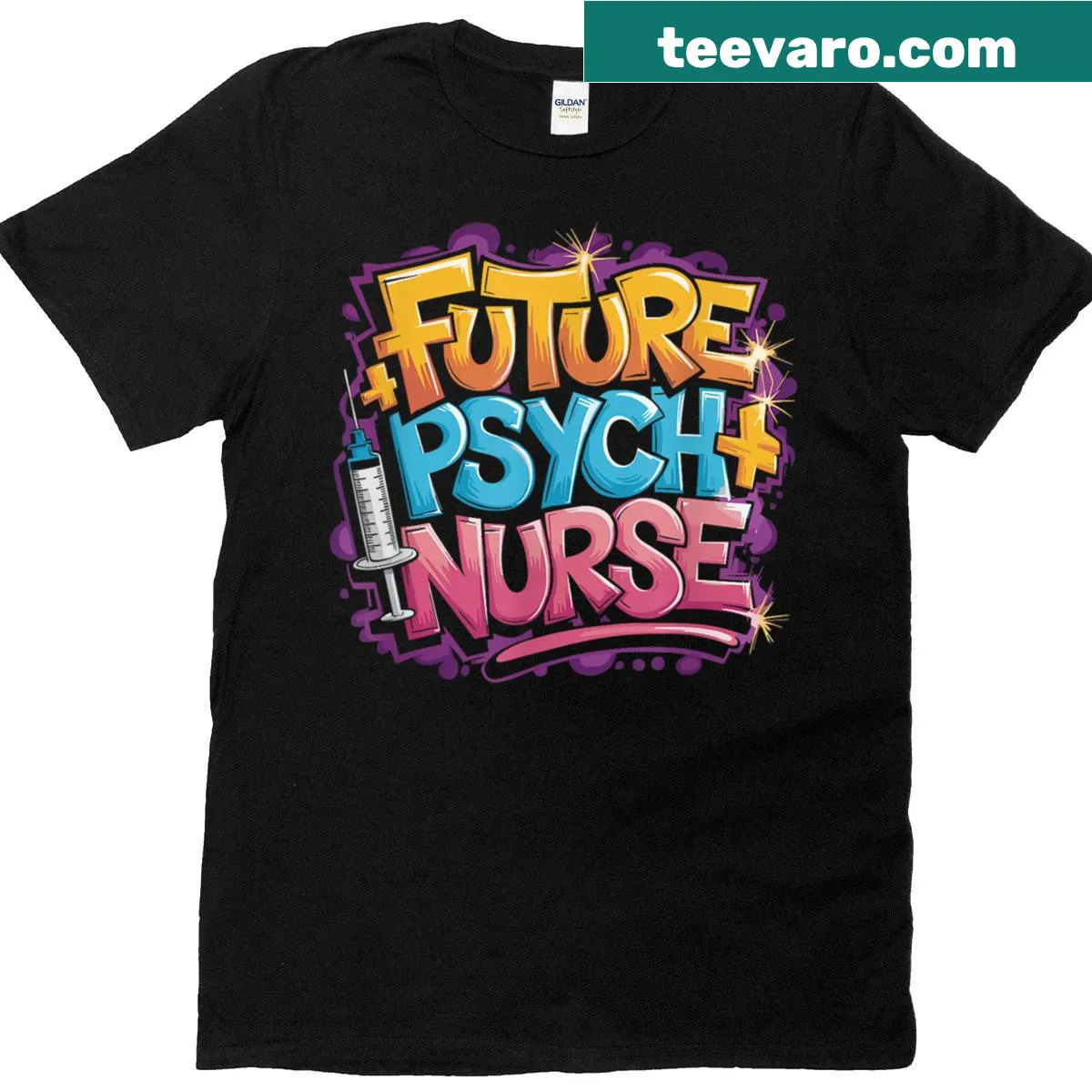 Future psych nurse t-shirt with inspirational message — on a men's t-shirt