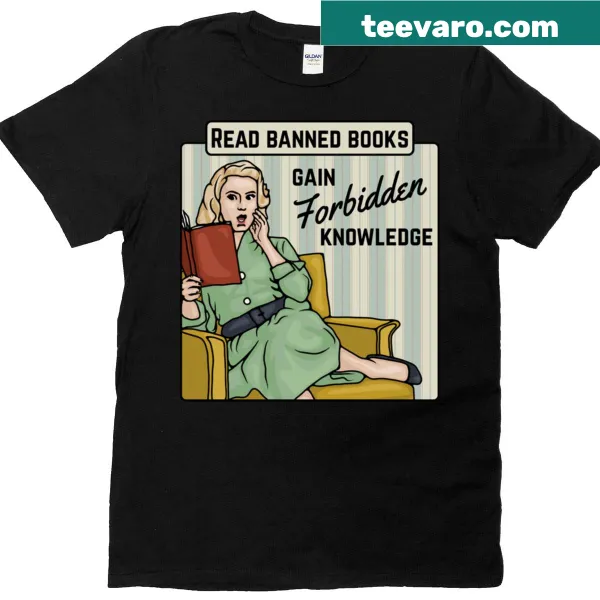 Classic T-shirt with a message promoting banned books