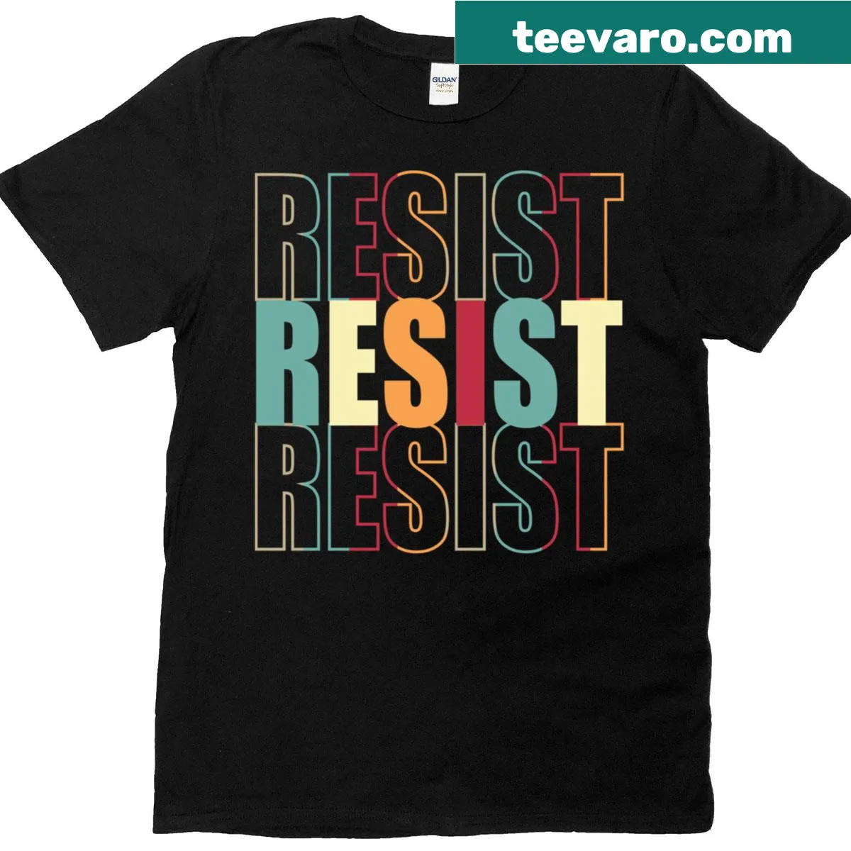 Retro anti-Trump T-shirt with bold text — on a men's t-shirt