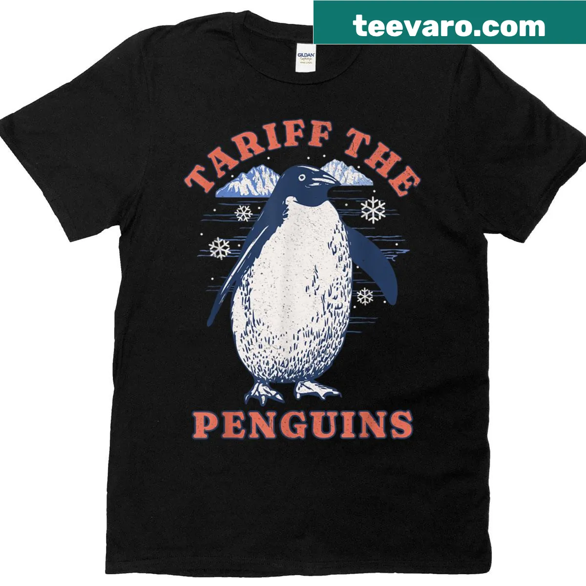 Funny T-shirt with a sarcastic penguin design and clever text — on a men's t-shirt