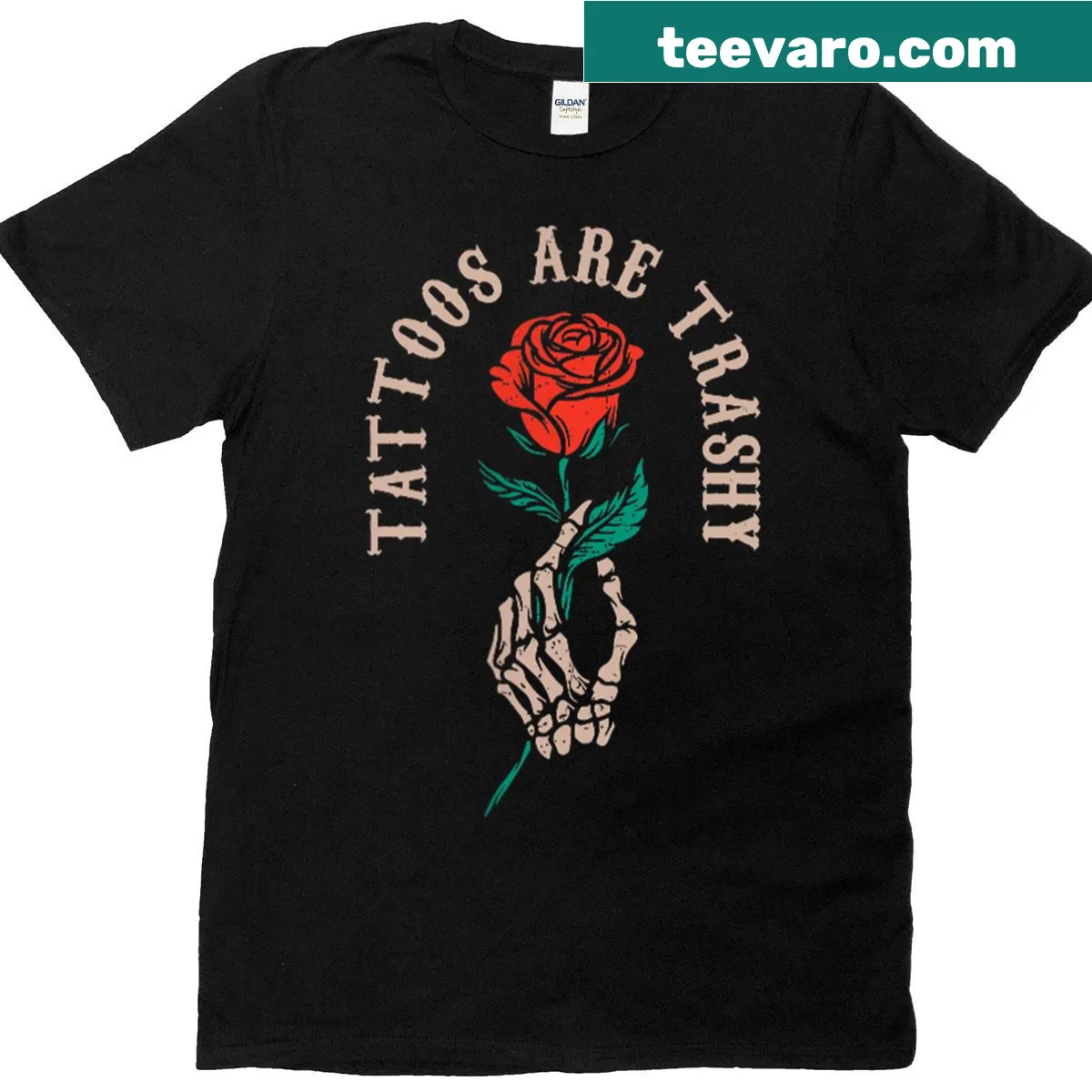 Funny T-shirt with a humorous tattoo-themed saying — on a men's t-shirt