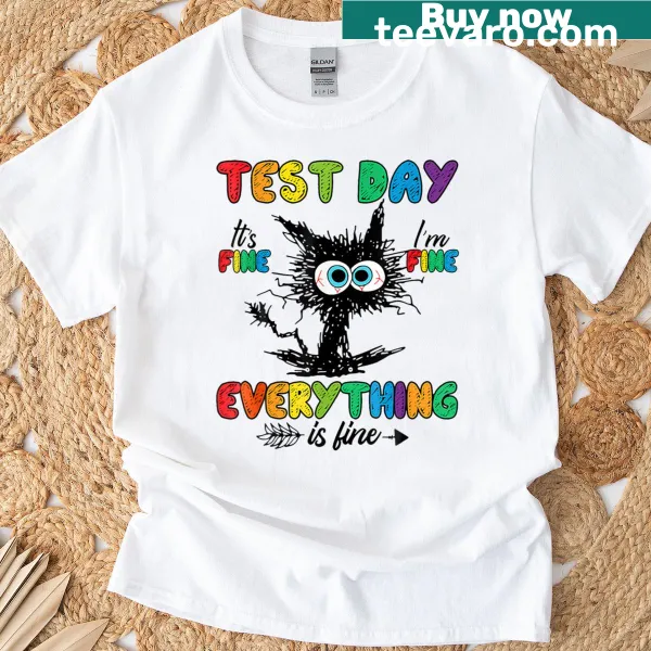 T-shirt celebrating 'Testing Day' with bold typography