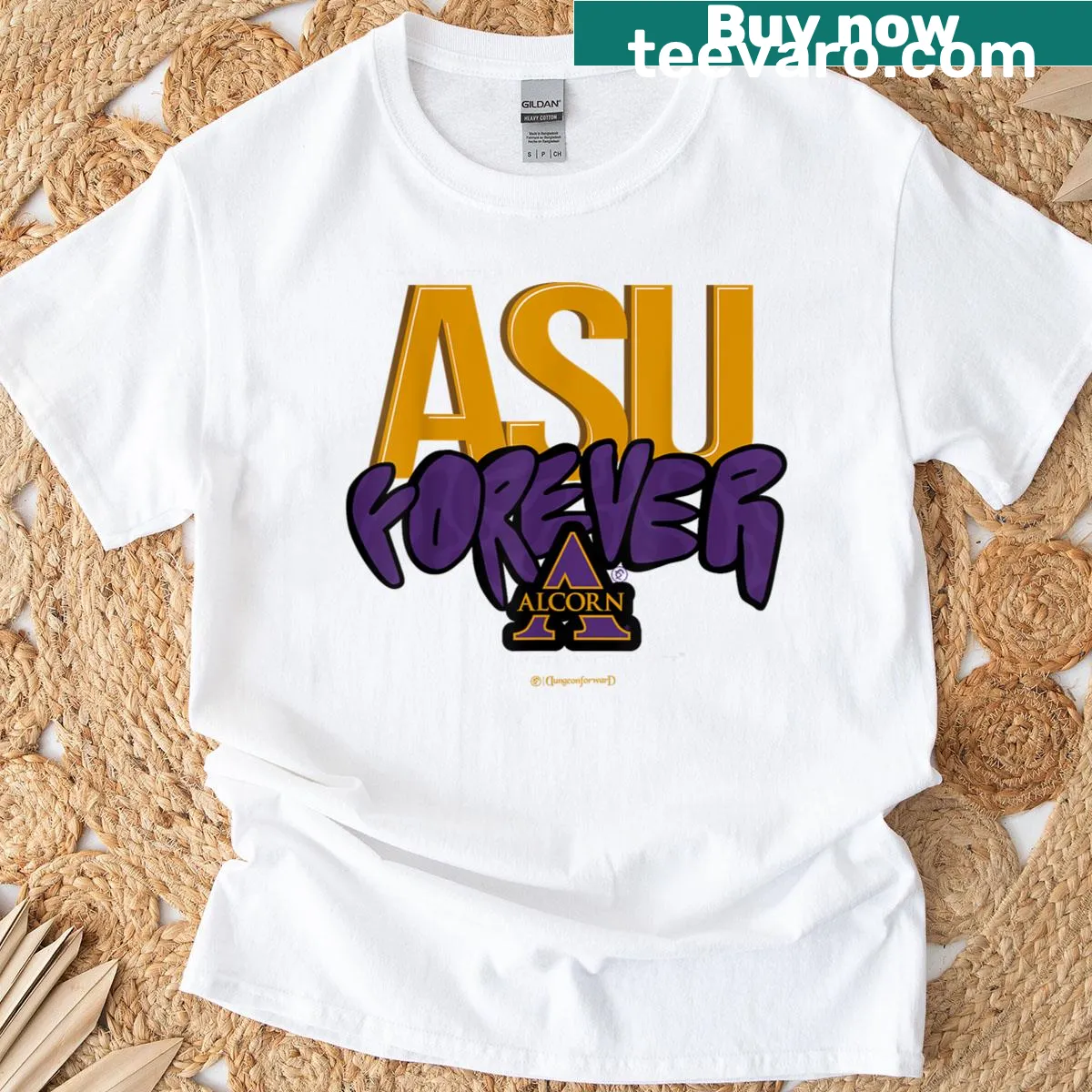 ASU Forever shirt for Alcorn State University fans — on a men's t-shirt