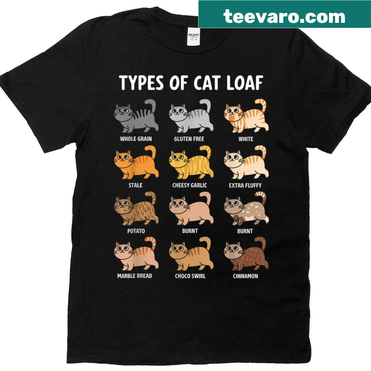 Funny cat loaf graphic t-shirt for cat lovers — on a men's t-shirt