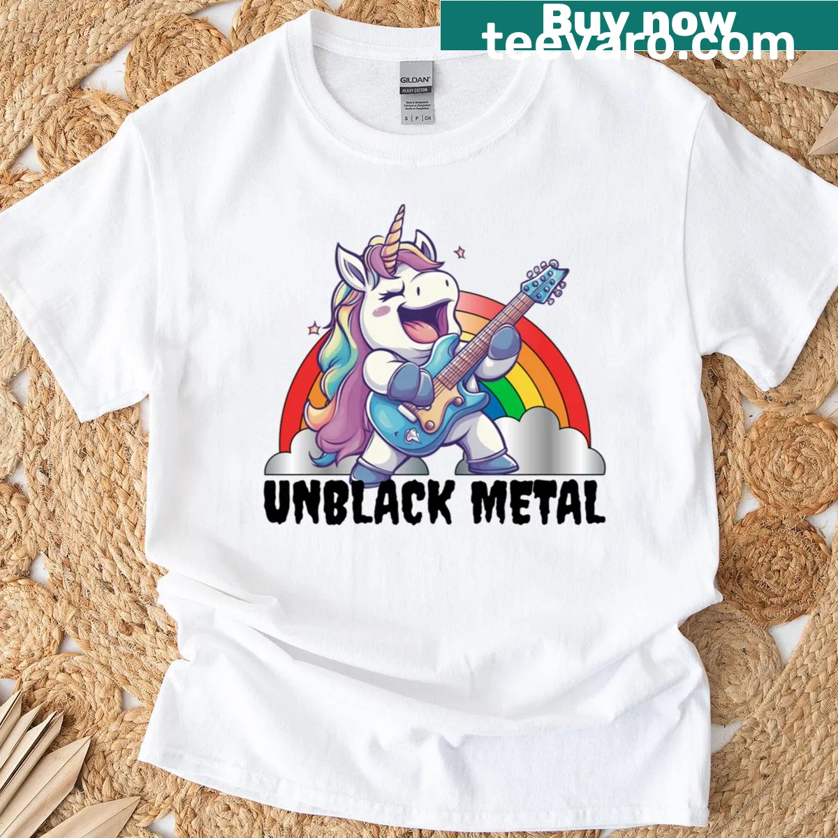 Bold typography on a Christian metal themed tee — on a men's t-shirt