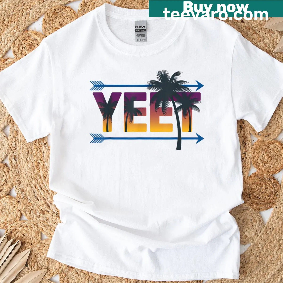 Vintage Yeet Apparel t-shirt with funny sarcastic saying — on a men's t-shirt