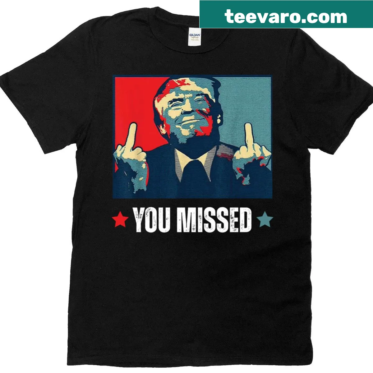 Classic T-shirt featuring Trump 2024 campaign message — on a men's t-shirt