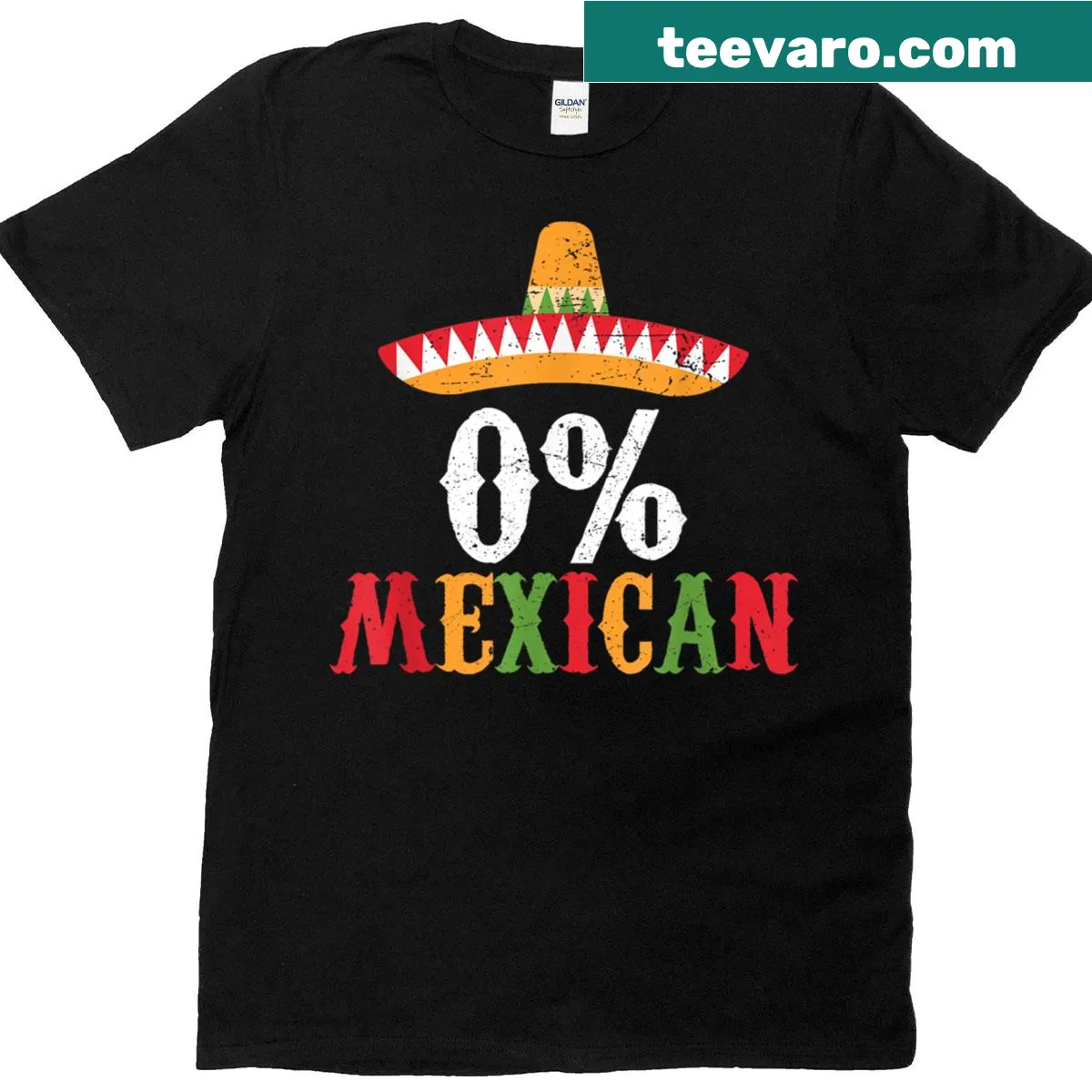 Funny Cinco De Mayo sombrero graphic t-shirt — on a men's t-shirt
