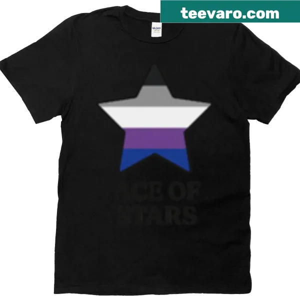 Asexual pride star design on an oversized t-shirt
