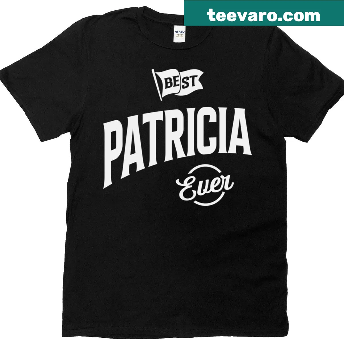 Personalized fitted T-shirt featuring the name Patricia — on a men's t-shirt