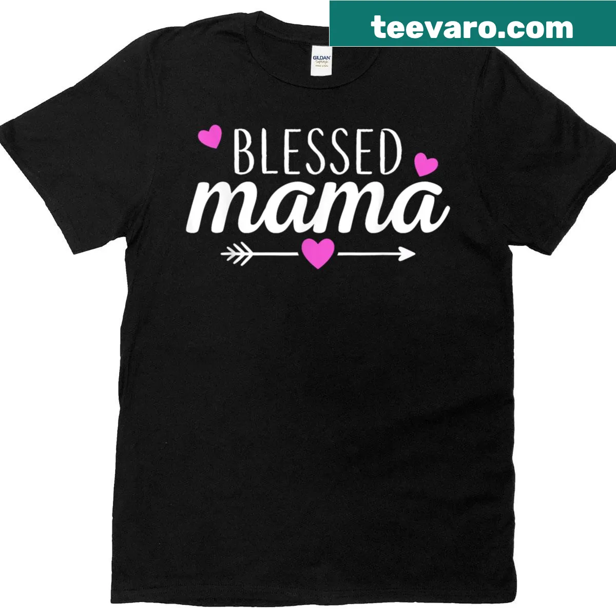 Blessed Mama Grandma T-shirt with heartfelt message — on a men's t-shirt