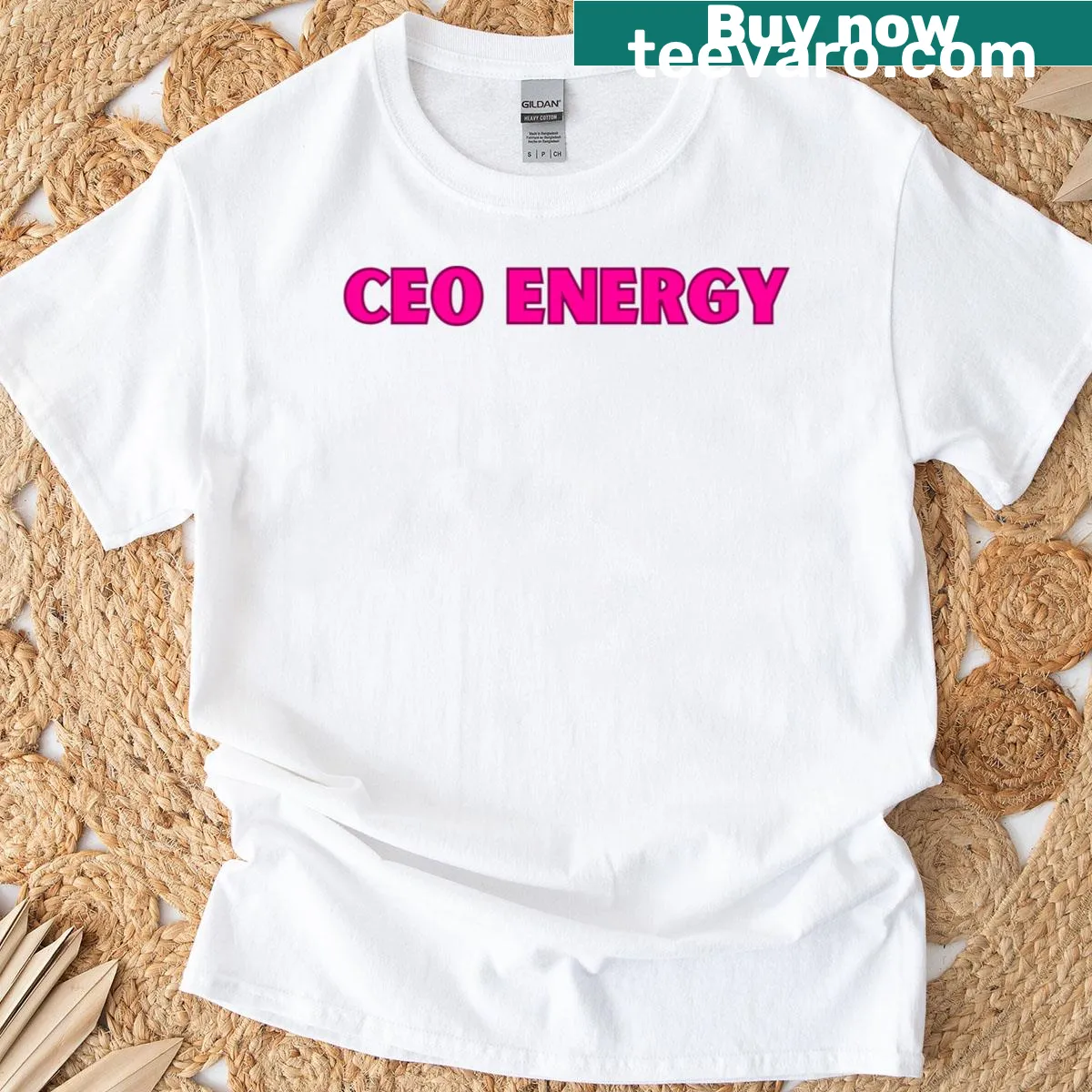 T-shirt with bold text saying 'Bold CEO Energy' — on a men's t-shirt