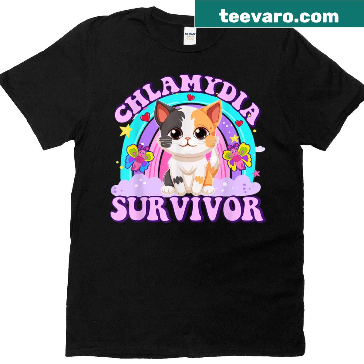 Funny cat meme t-shirt with humorous text — on a men's t-shirt